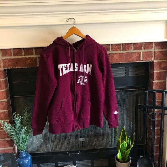 adidas Tops - Adidas Texas A&M Zip up Hoodie. Size Large.